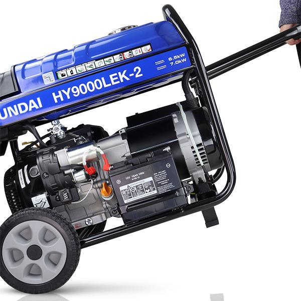 Hyundai Recoil and Electric Start Site Petrol Generator | Hyundai 7kW / 8.75kVa* | 3 Year Platinum Warranty