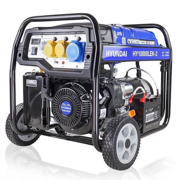 Hyundai Recoil and Electric Start Site Petrol Generator | Hyundai The 8kW/10kVA* | 3 Year Platinum Warranty