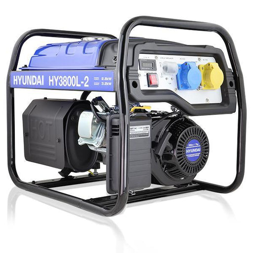 Hyundai Recoil Start Site Petrol Generator | Hyundai 3.2kW / 4kVa* | 2 Year Platinum Warranty